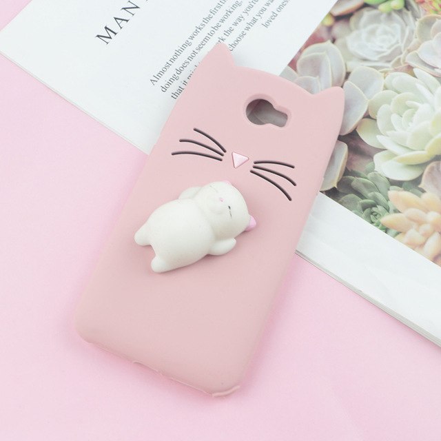 3D Cartoon Glitter Cat Silicone Phone Case for Huawei Honor 5A LYO-L21 Y6 Elite /Y6II Compact /Y5 II Ears Bearded Cat Soft Cover