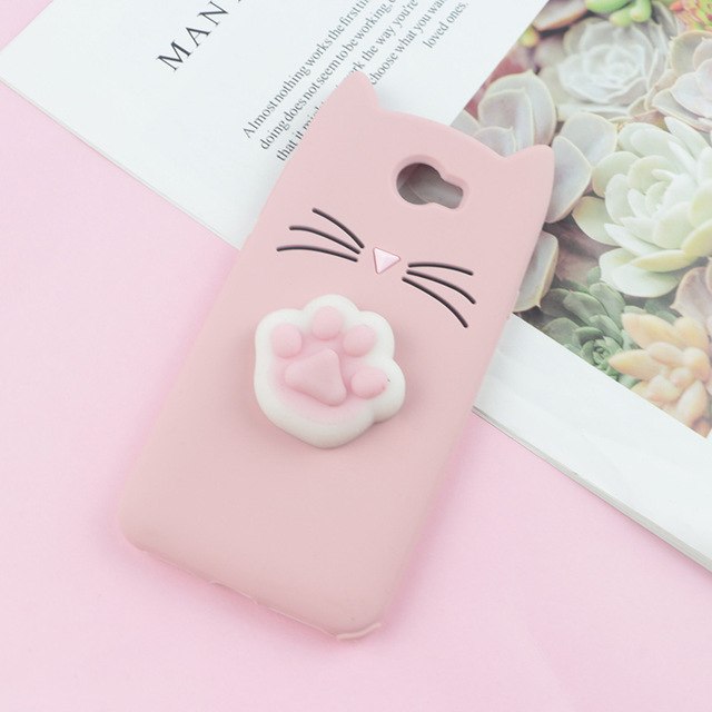 3D Cartoon Glitter Cat Silicone Phone Case for Huawei Honor 5A LYO-L21 Y6 Elite /Y6II Compact /Y5 II Ears Bearded Cat Soft Cover
