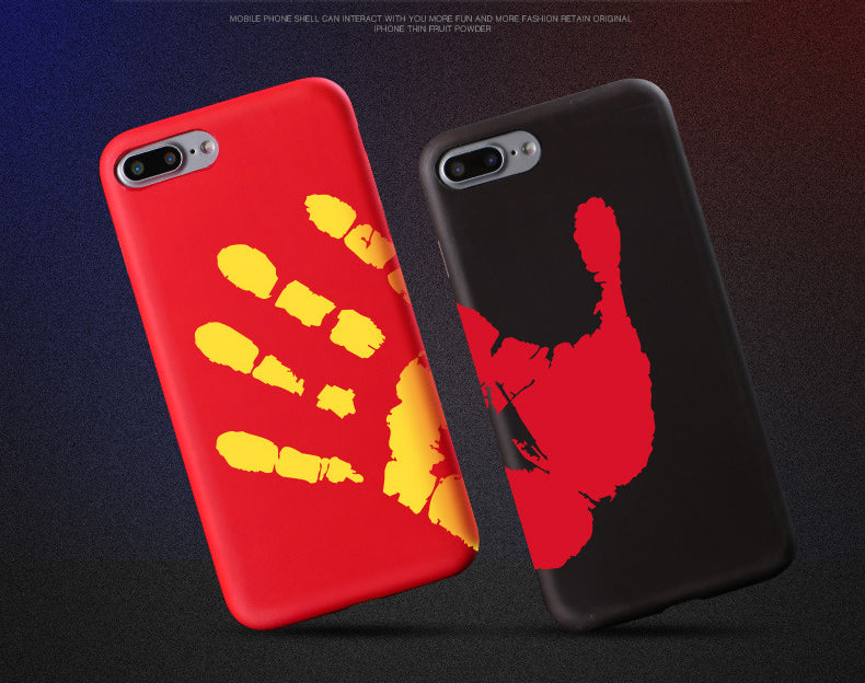 AIBOR Hot Discoloration Temperature Sensing Change Color Phone Case For iPhone X 8 7 6 6s Plus 5s SE Matte Thermal Sensor Cases