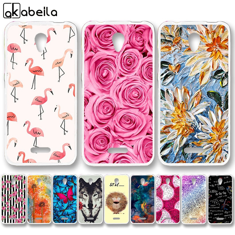 AKABEILA Soft Hard PC Phone Cases For Lenovo Vibe B A2016 A1010 A20 A Plus APlus A1010a20 A 1010 Covers Rose Flower Butterfly