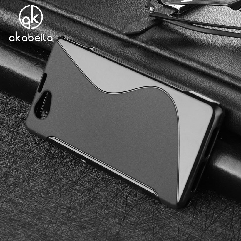 AKABEILA Soft TPU Phone Cases For Sony Xperia Z1 Mini Z1 Compact D5503 M51W Z1Mini Silicone Cover Simple Elegant Disposition