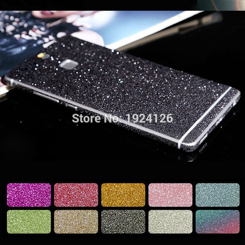 Bling Diamond Sticker Cover For Huawei P8 Lite 2017 P9 Lite Plus P10 Lite Mate 9 Case Front Back Protective Film Phone Cases