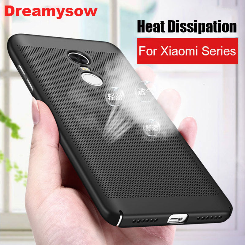 Cool Heat Dissipation Hollow Hole PC Phone Case For Xiaomi Redmi 4A 3S 5 Plus NOTE 4X 4 3 Pro 5A Prime Mi5S Mi6 Mi A1 6X Cover