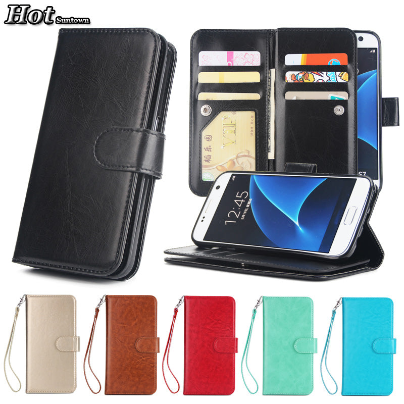 Coque S7 Edge Case For Hoesje Samsung S7 Edge Case Flip Wallet Cover Funda Samsung Galaxy S7 Case Flip 9 Card Holder Phone Cases