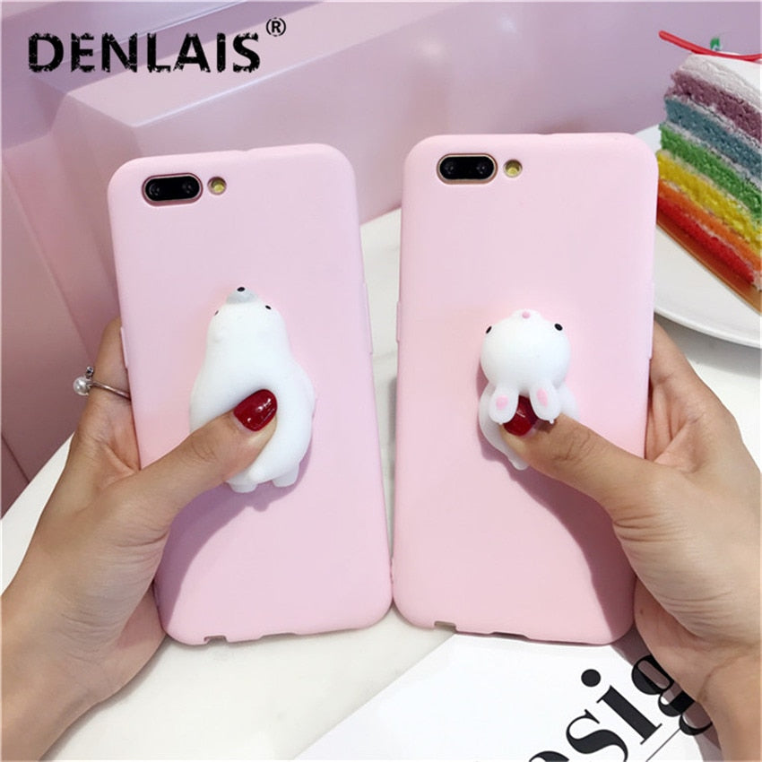 Cute Squishy Case 3D Bunny Kitty Bear Cartoon Silicone Soft Phone Case For Samsung Galaxy J3 J5 J7 A3 A5 A7 2015 2016 2017 Case