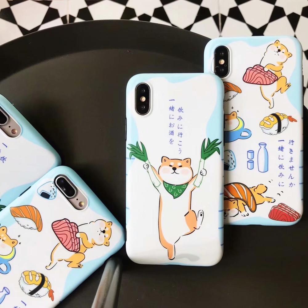 DCHZIUAN For iPhone X 6 6s 8 7 Plus Case Shiba Inu Japanese Style Cute Pet Cases Covers for iPhone 7 8 Plus Phone Case Cover