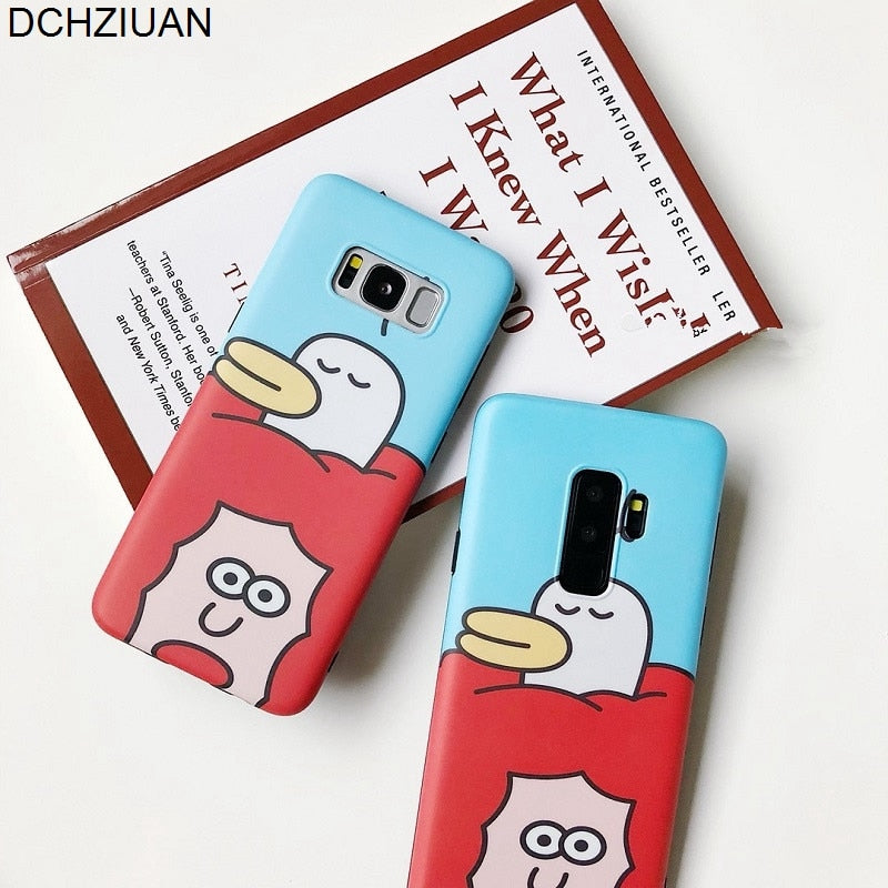 DCHZIUAN Phone Case For Samsung Galaxy S8 S8plus S9 Plus NOTE 8 Note 9 Korean Funny Pattern Soft Case Cover for Coque Samsung S8