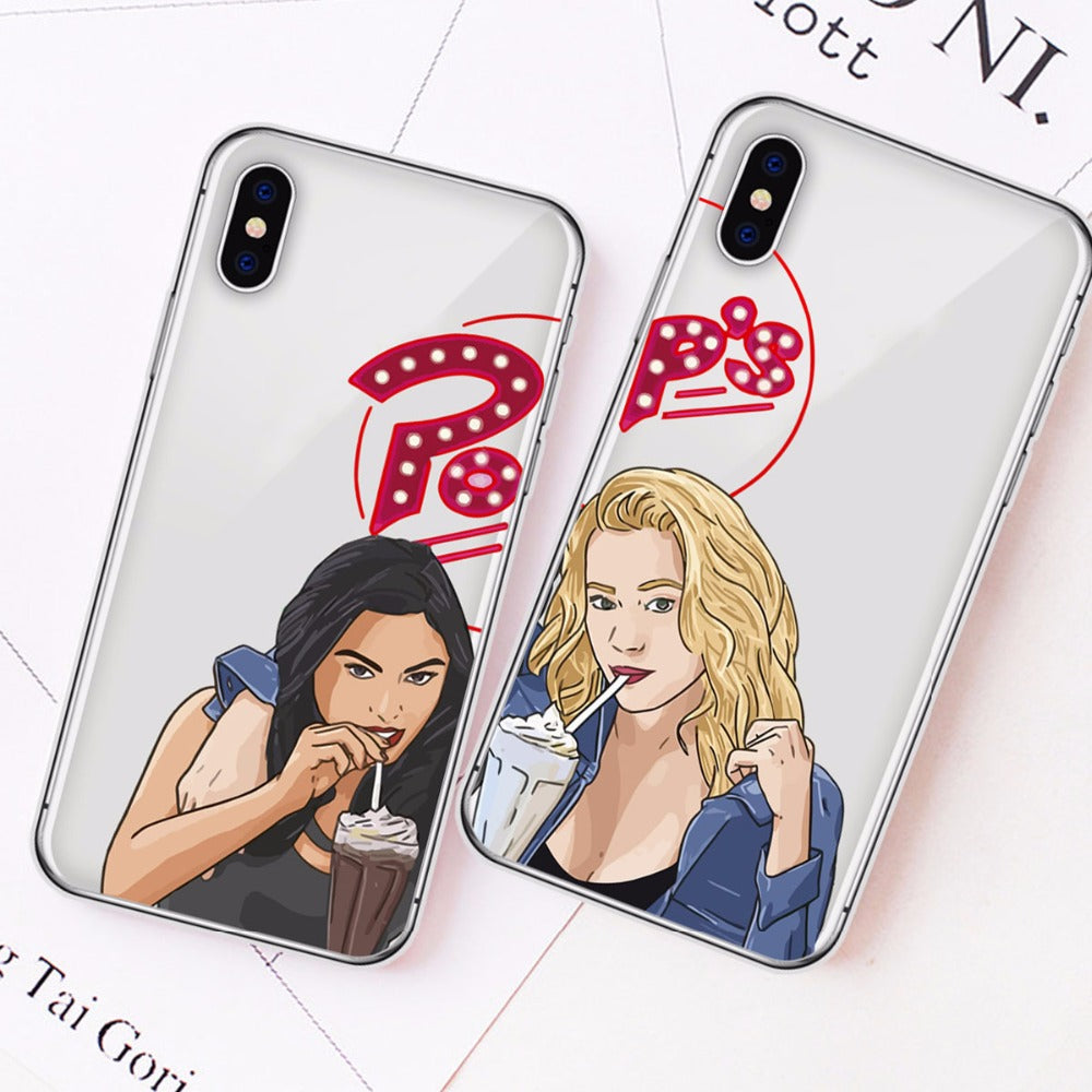 DIFFRBEAUTY American TV Series Riverdale Betty and Veronica Friendship Back Cover Phone Cases For iPhone 6 6s 7 8 plus SE X Case