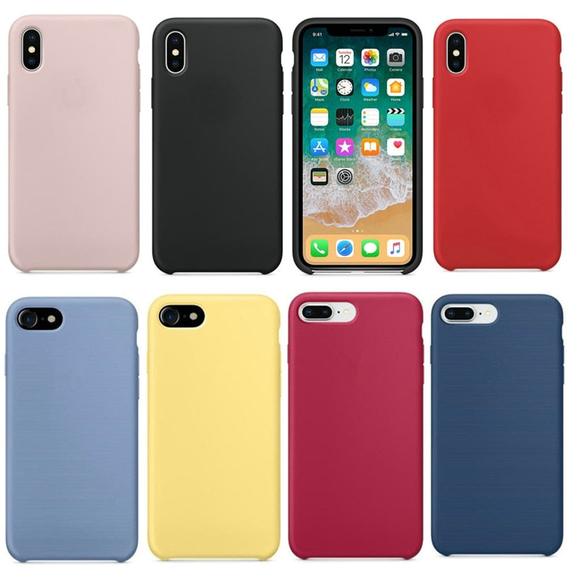 Essien Have Logo Original Silicone case For Apple iPhone7 Case For iPhoneX Back cover For iphone 6 7 8 Plus case with Retail Box