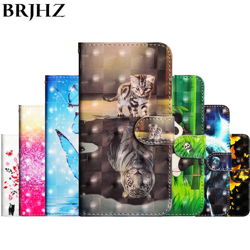 Flip Leather Case sFor Fundas Alcatel U5 3G case For Coque Alcatel U5 3G 4047d 4047 Cover 3D panda Wallet Stand Phone Cases