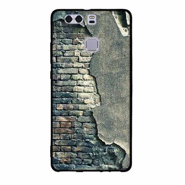 For Fundas Huawei P9 Cases Silicon 3D Paint Luxury High Quality Soft Soilicon TPU Back Cover For Huawei P9 Phone Case