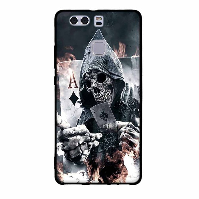 For Fundas Huawei P9 Cases Silicon 3D Paint Luxury High Quality Soft Soilicon TPU Back Cover For Huawei P9 Phone Case