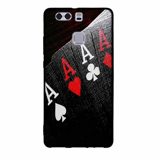 For Fundas Huawei P9 Cases Silicon 3D Paint Luxury High Quality Soft Soilicon TPU Back Cover For Huawei P9 Phone Case