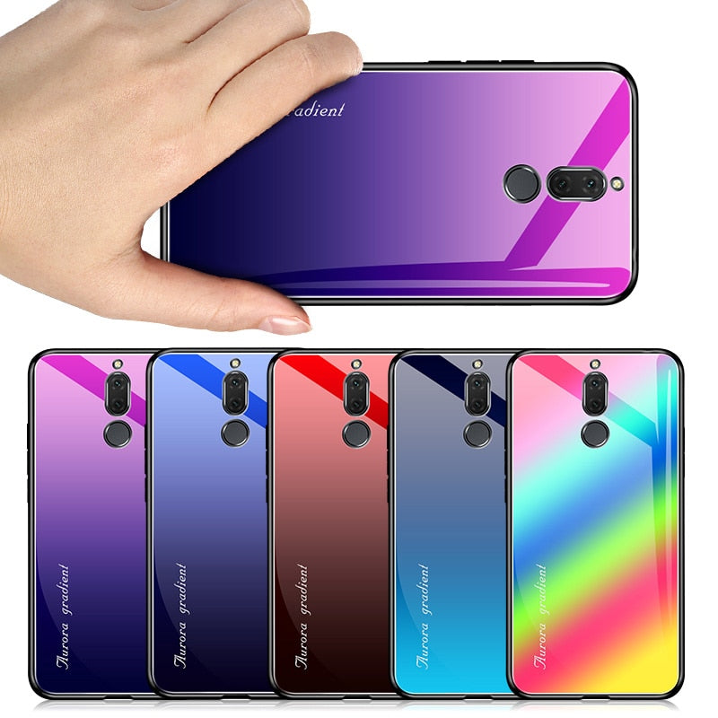 For Huawei Mate 10 Lite Case silicone bumper acrylic color back cover coque For Huawei Maimang 6 Case For Nova 2i / Honor 9i 5.9