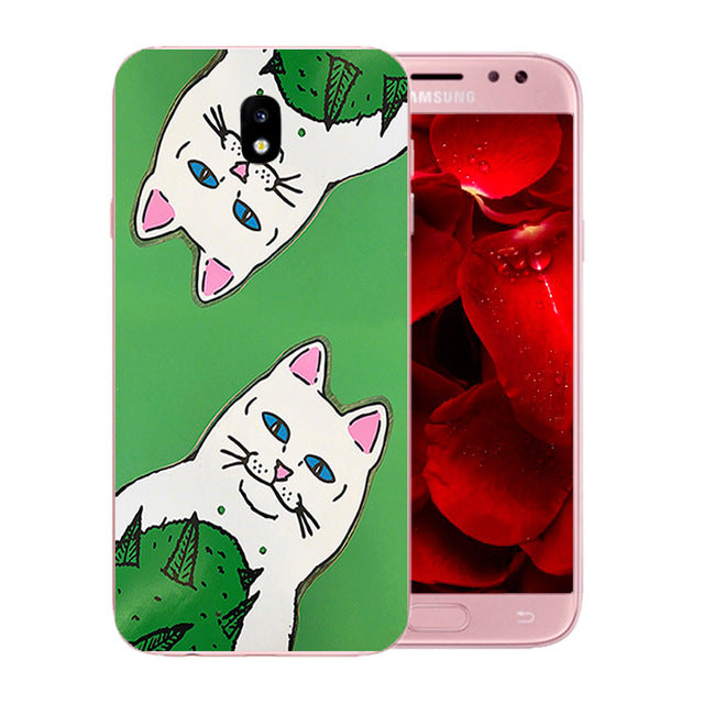 For Samsung Galaxy J5 2017 Case Cover Silicone Cats Family Pattern Case for Galaxy J5 Pro J530F Europe Version Phone Cases
