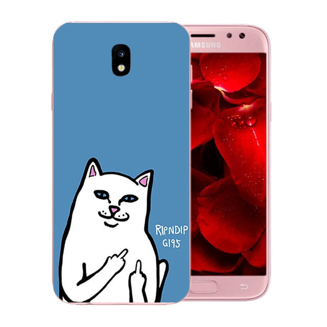 For Samsung Galaxy J5 2017 Case Cover Silicone Cats Family Pattern Case for Galaxy J5 Pro J530F Europe Version Phone Cases
