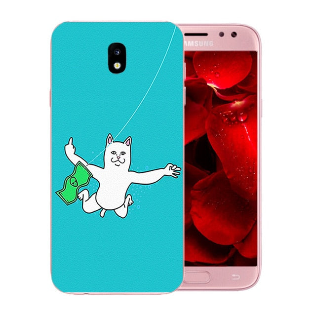 For Samsung Galaxy J5 2017 Case Cover Silicone Cats Family Pattern Case for Galaxy J5 Pro J530F Europe Version Phone Cases