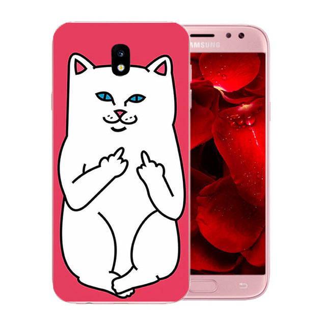 For Samsung Galaxy J5 2017 Case Cover Silicone Cats Family Pattern Case for Galaxy J5 Pro J530F Europe Version Phone Cases