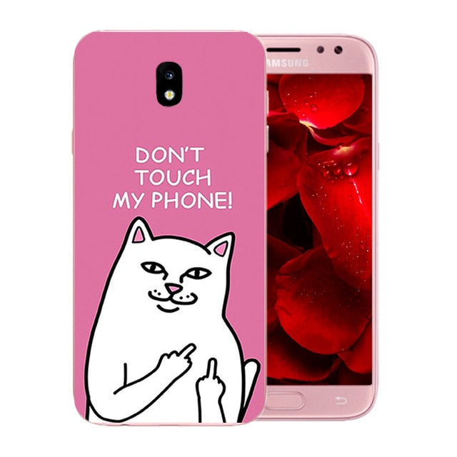 For Samsung Galaxy J5 2017 Case Cover Silicone Cats Family Pattern Case for Galaxy J5 Pro J530F Europe Version Phone Cases