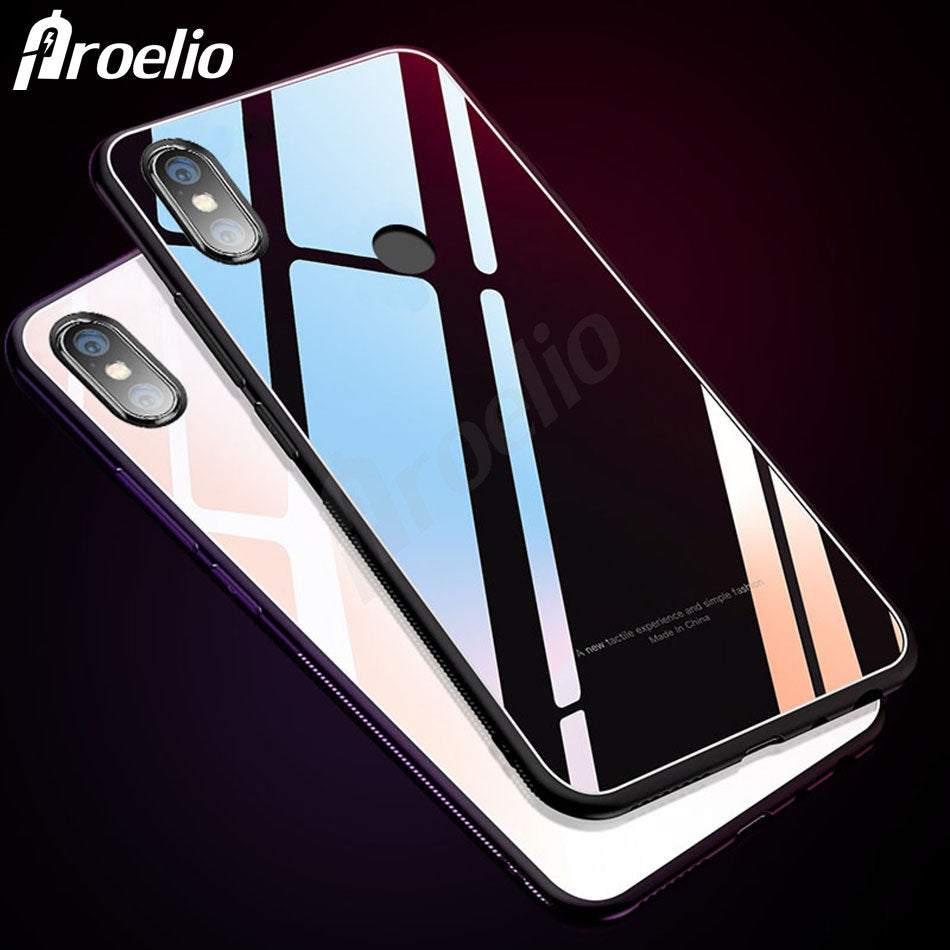 For Xiaomi Mi A1 Mi A2 Mi Mix 2s Case Tempered Glass Back Cover Phone Cases For Xiaomi Redmi Note 5 Pro 5A Redmi 4X 5 Plus Mi 8