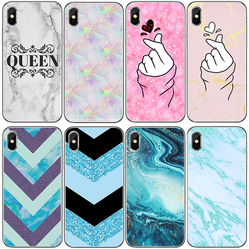 GTWIN Soft Phone Case For iphone 5 5S 6 6S Plus Marble Art Pattern Back Cover For iphone 7 8 Plus X Funda Capa Silicone Shell