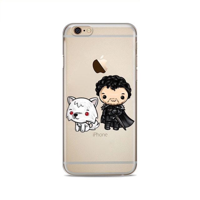 Game Thrones Daenerys Dragon Jon Snow Clear Soft silicone Phone Case For iphone X 8 8Plus 7 7Plus 6S 6Plus 5 5S SE 5C 4 4S Cases