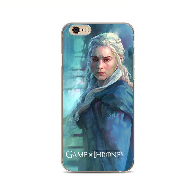 Game Thrones Daenerys Dragon Jon Snow Clear Soft silicone Phone Case For iphone X 8 8Plus 7 7Plus 6S 6Plus 5 5S SE 5C 4 4S Cases
