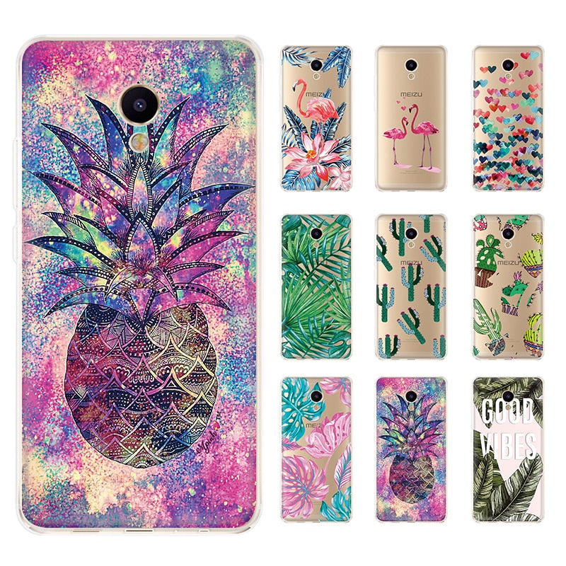 GerTong Phone Cases For Meizu M5S M5C M5 Note M3S M2E M6 M3 Note M6 M6S Soft TPU Pattern Case For Meizu M6S M6