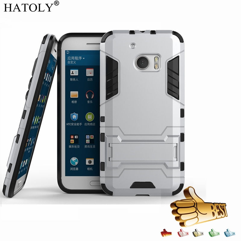HATOLY For Armor Case HTC One M10 Phone Cases Shockproof Robot Hybrid Silicone Rubber Hard Back Phone Cover For HTC M10 htc 10