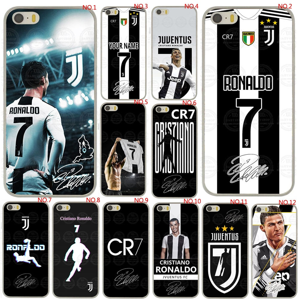 Juventus Football Cristiano Ronaldo Silicone Soft PC+TPU Phone Case Cover Coque For iPhone 5 5S SE 7 7Plus 6 6SPlus 8 8 Plus 388
