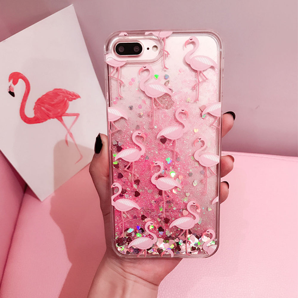 KISSCASE Glitter Phone Cases For iPhone 6 6s 7 Plus 5 SE Case Silicone Cover Case For iPhone X 6s 5s SE Dynamic Girly Coque Capa