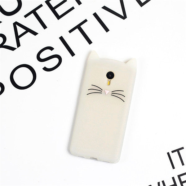 Lovely Cute 3D Cartoon Soft Silicon Cover for Meizu MX6 MX5 Meilan A5 M2 M3 M3S mini M3E M5 M5S note Metal Mobile Phone Cases