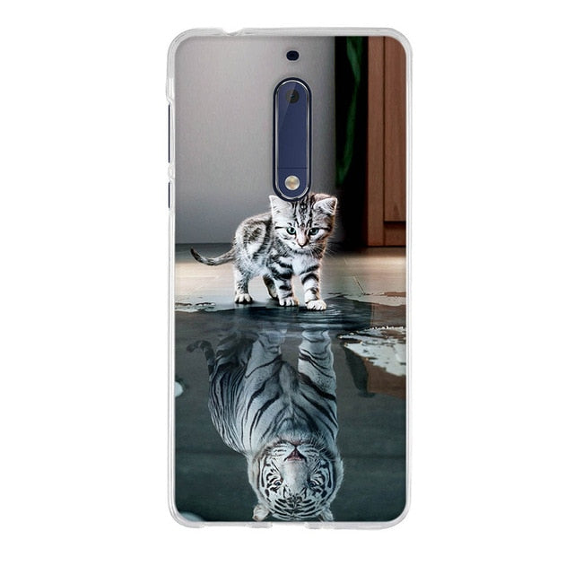 Luxury 3D Soft Silicone TPU Shell For Nokia 5 Case 3D Cute Animal Back Cover Painting For Nokia 5 Phone Cases For Nokia5