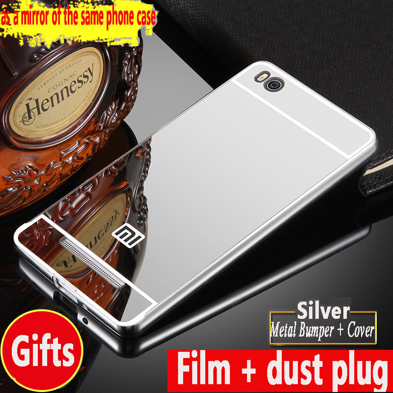 Luxury Aluminum For xiaomi redmi 4A Phone case Metal Frame Acrylic Mirror Back Cover Hongmi 4a For Xiaomi Redmi 4A Case 5.0 inch