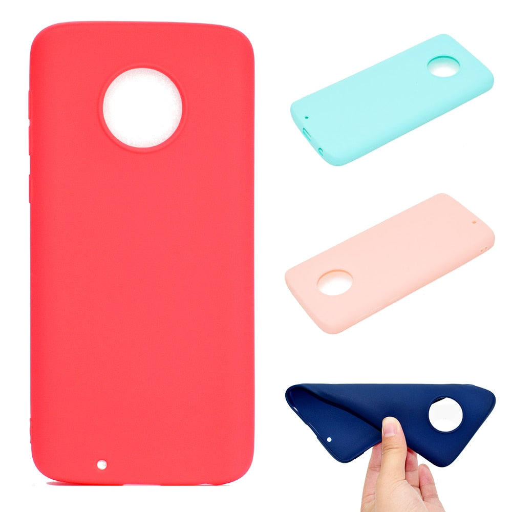 Luxury Soft Silicone TPU Cases For Motorola Moto G5 G6 Plus Ultra-thin Candy Color Cute Phone Case Cover For Motorola Moto G5 G6