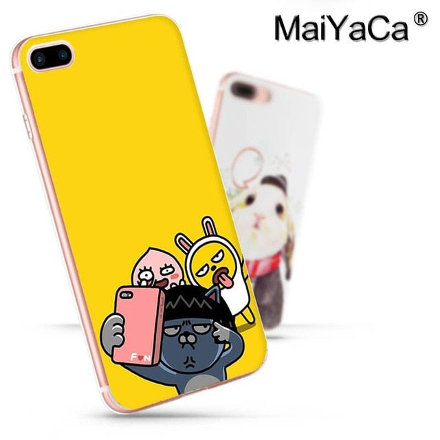 MaiYaCa Korean cartoon funny cocoa friend Unique Design Newest The Fashion phone Case for iPhone8 7 6 6S Plus X 10 5 5S SE 5C44S