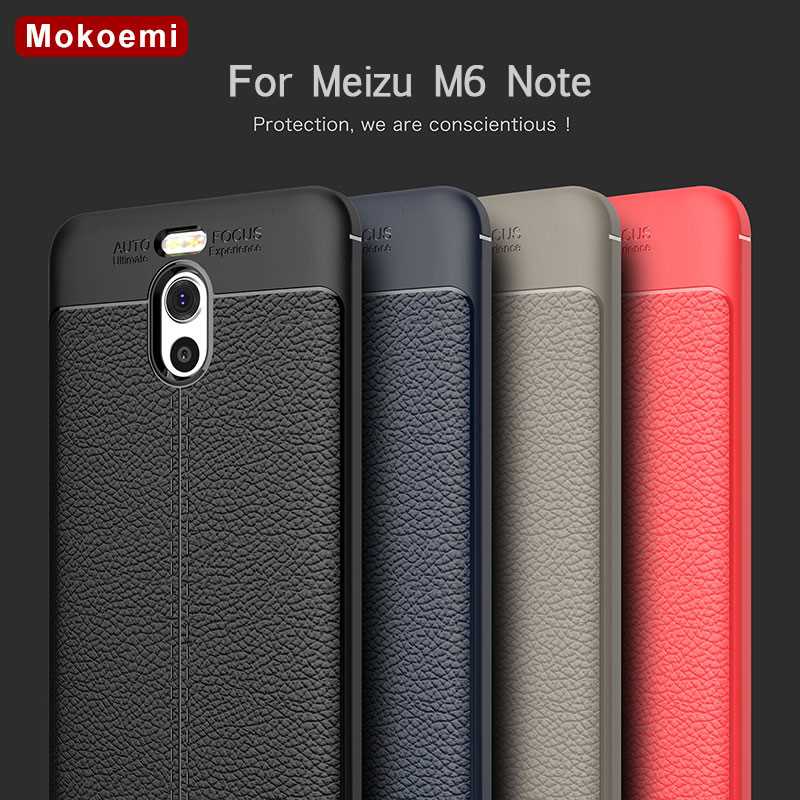Mokoemi Fashion Lichee Pattern Shock Proof Soft 5.5"For Meizu M6 Note Case For Meizu M6 Note Cell Phone Case Cover