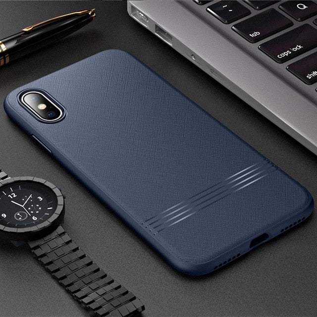 Msvii Phone Case for iPhone X Business Style TPU Back Cover Strong Magnet Inserted Soft Case for iPhoneX Texturing as Luxury Bag