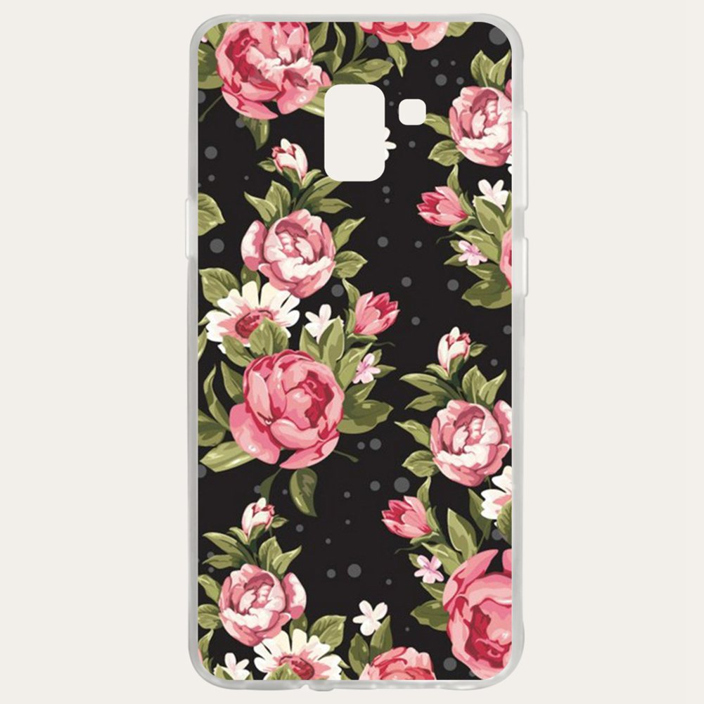 Mutouniao Rose Silicon Soft TPU Case Cover For Samsung Galaxy J7 A6 Plus A9 Star J6 J4 2018 Note 9