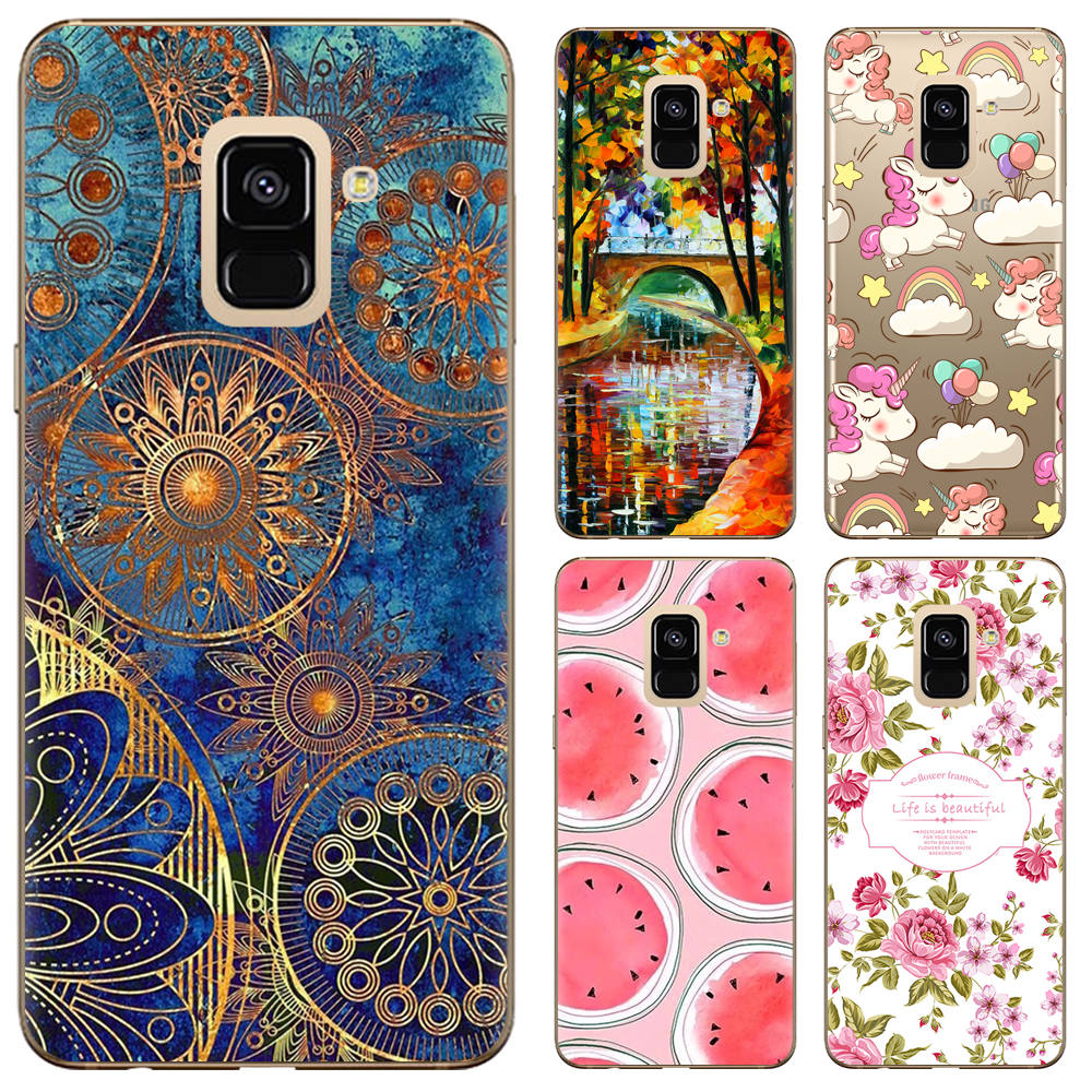 New Arrival Phone Case For Samsung Galaxy A6 5.6-inch / A6 + Plus 6-inch Fashion Design Art Painted TPU Soft Case
