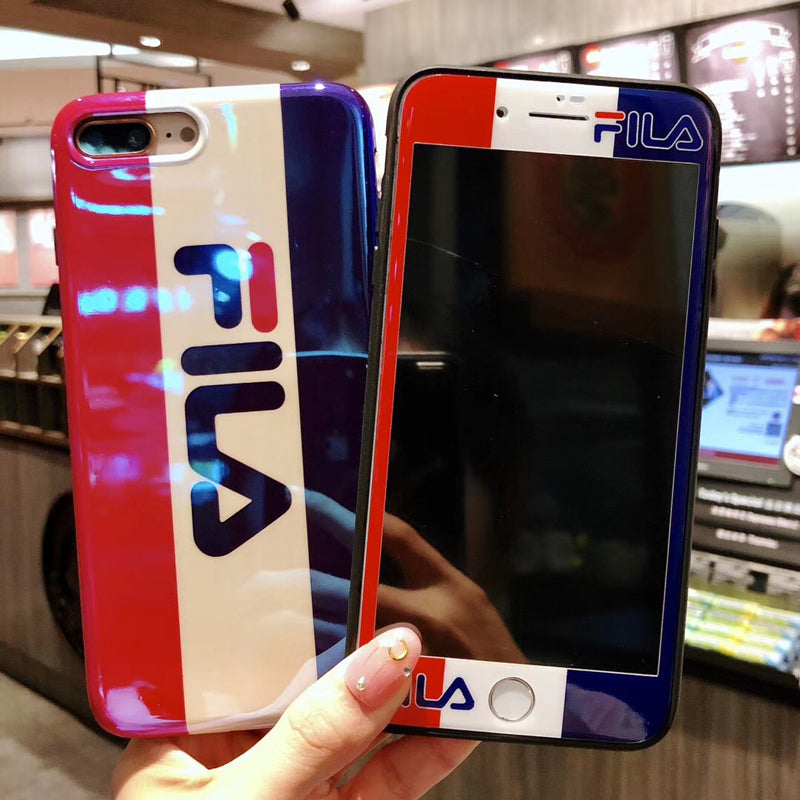 New off color stripe Italy sport brand Soft silicon cover case for iphone 6 6S plus 7 7plus 8 8plus X white Blu-ray phone cases