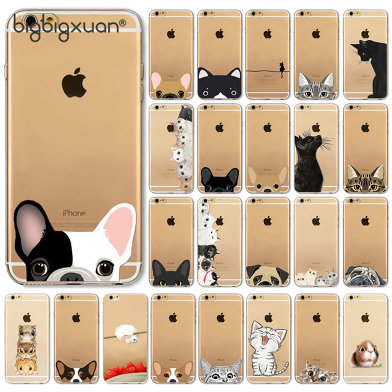 Newest Super Cute Phone Cases For iPhone 6 6s Case Fashion Luxury Ultra Thin Funny Hamster Cat Dog Back Cover for Apple iPhone