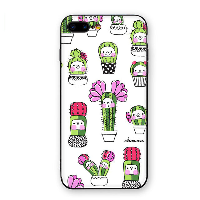 Pattern Phone Case For iPhone X 8 7 6 6S Plus Cute Phone Painted Case Cover For iPhone X 8 7 6 6S Plus Cartoon Soft TPU Coque