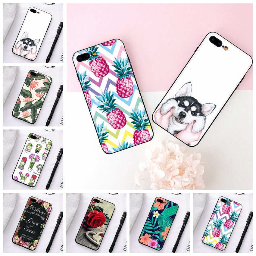 Pattern Phone Case For iPhone X 8 7 6 6S Plus Cute Phone Painted Case Cover For iPhone X 8 7 6 6S Plus Cartoon Soft TPU Coque