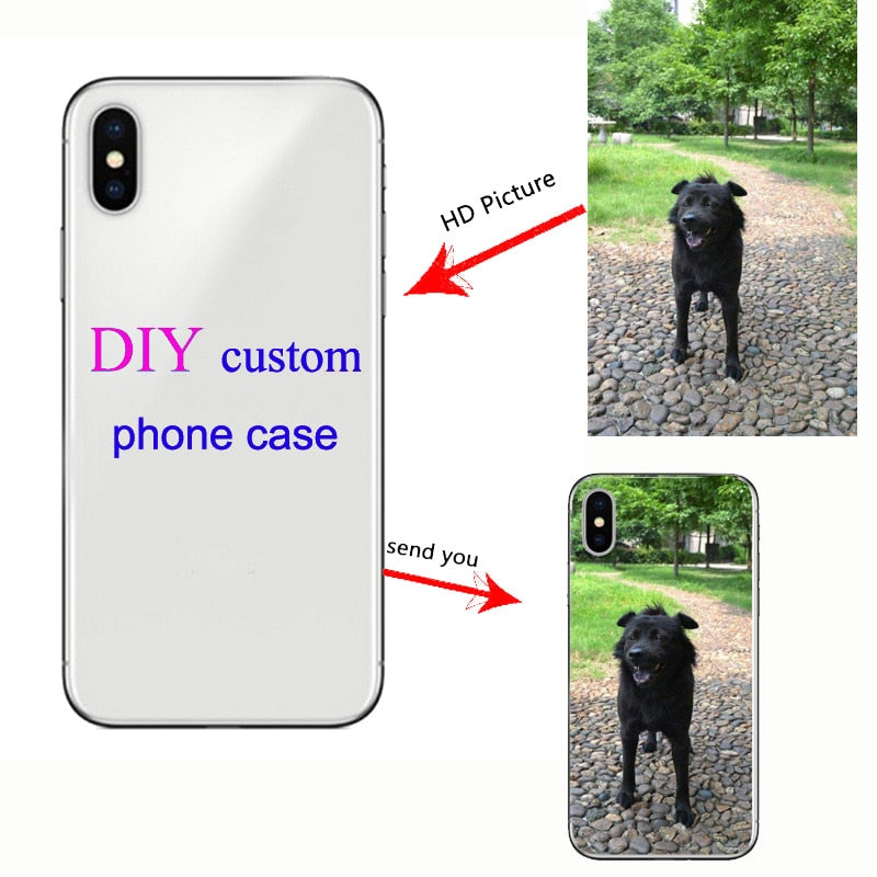 Personalized Custom Picture Phone Case Create Your Own Photo Custom Case soft silicone for iphone 5 5s se 6 6s 7 8 X plus