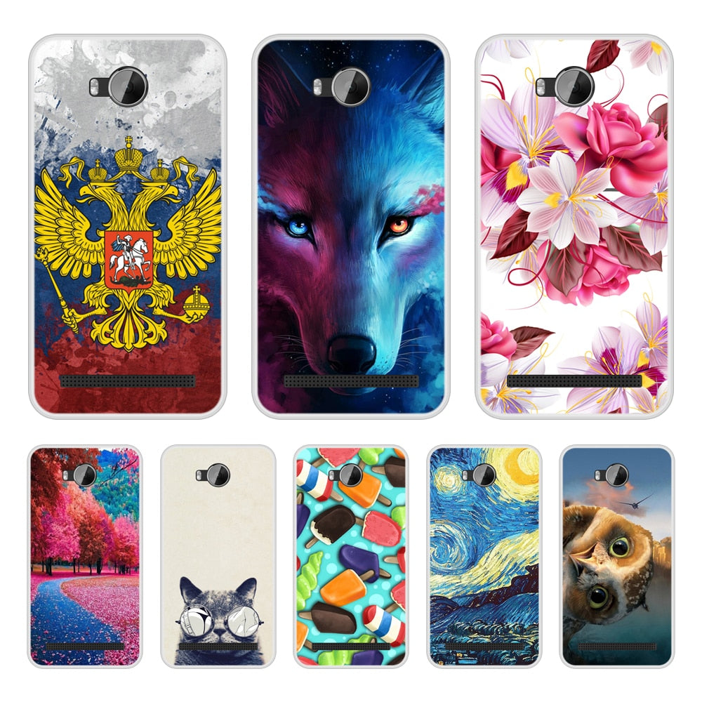 Phone Case For Huawei Y3II Y 3 II Soft Silicone TPU Cool Patterned Printing For Huawei Y3 II Y3 2 LUA L21 Case