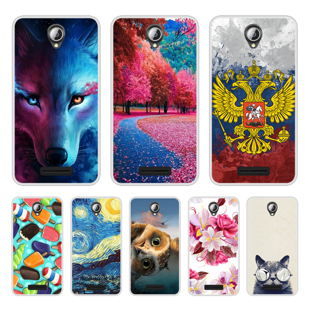 Phone Case For Lenovo A5000 Soft Silicone TPU Cool Design Patterned Paint For Lenovo A 5000 Cases
