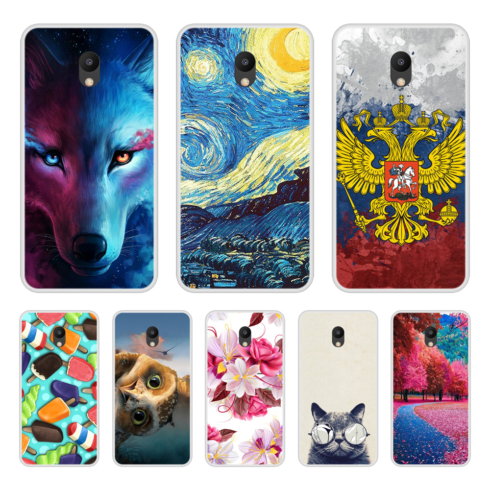 Phone Case For Meizu M6 Soft Silicone TPU Cool Patterned Print For Meizu M6 Case