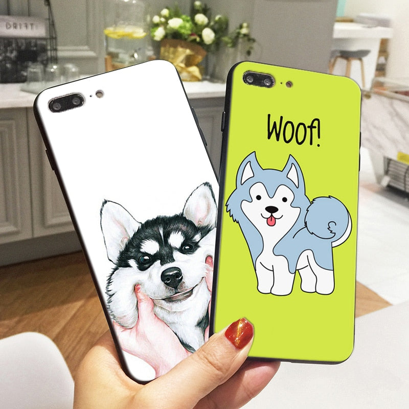 Pitbull Dog Cases For iPhone 8 Case Golden Retriever Soft Silicon Phone Cover Case For iPhone X 7 6 6S Plus 5 5S SE Fundas Coque