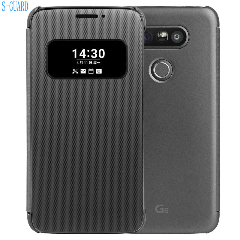 S-GUARD G5 Original Mobile Phone Case For LG G5 SE Cover Flip Case Leather Call Answer Window Protective Shell Skin
